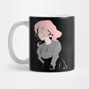 Pink Haired And Black Dress Mug